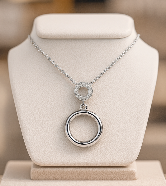 שרשרת יהלומים עיגולים משולבים