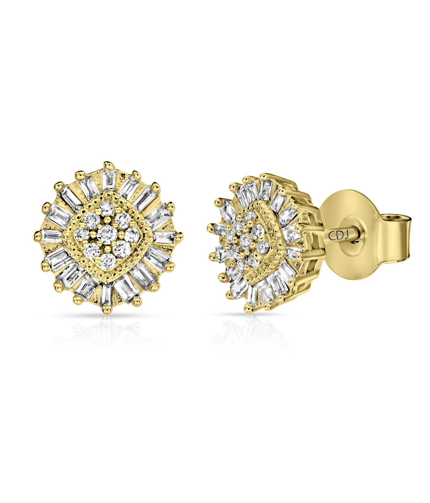 עגילי צמוד יהלומים 203501