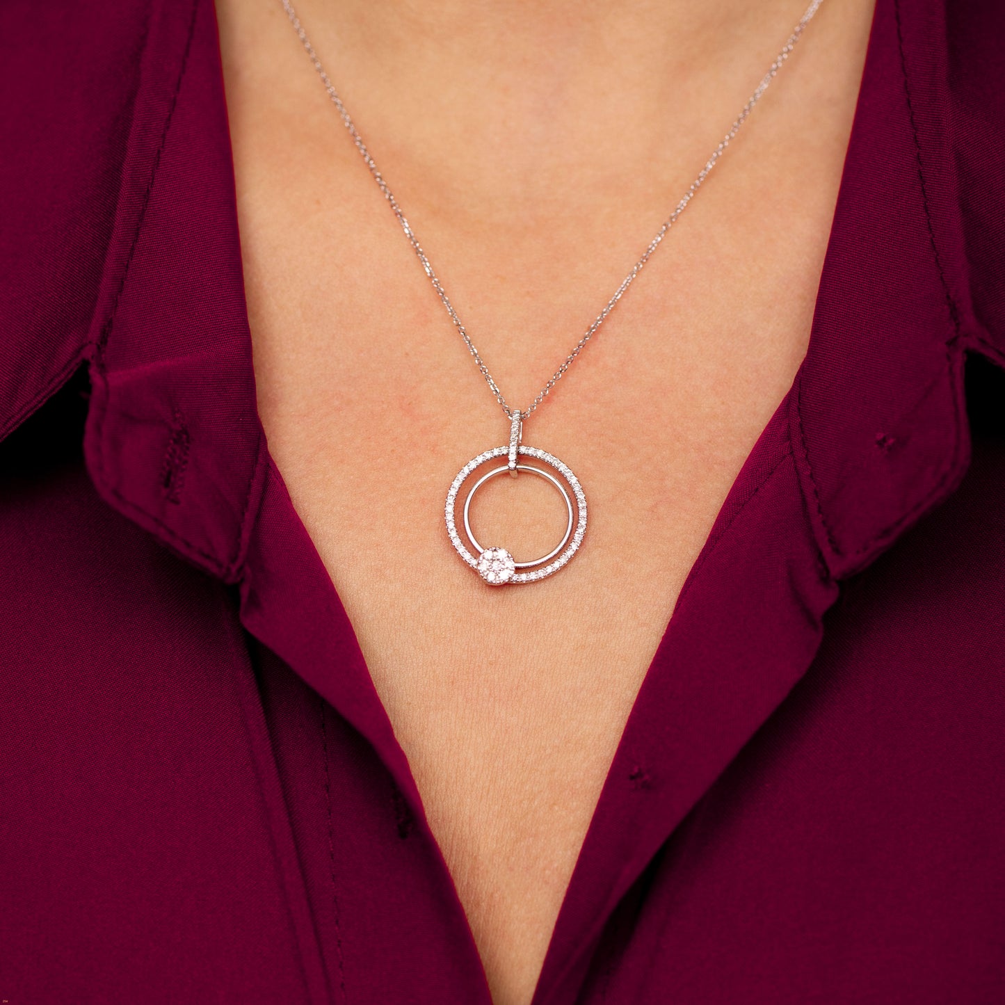 שרשרת יהלומים גיאומטרית 150803