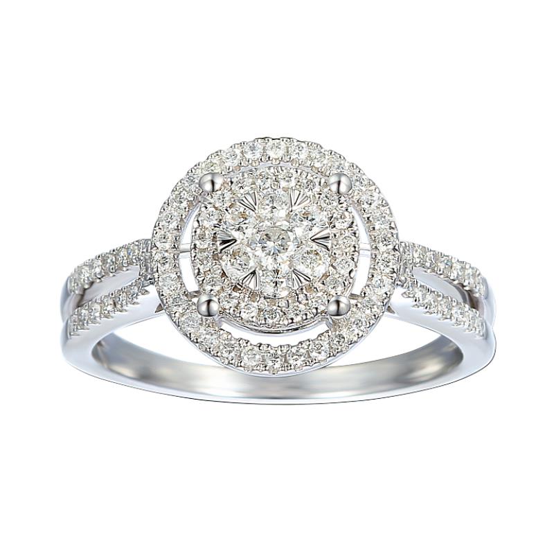 טבעת הילה יהלומים