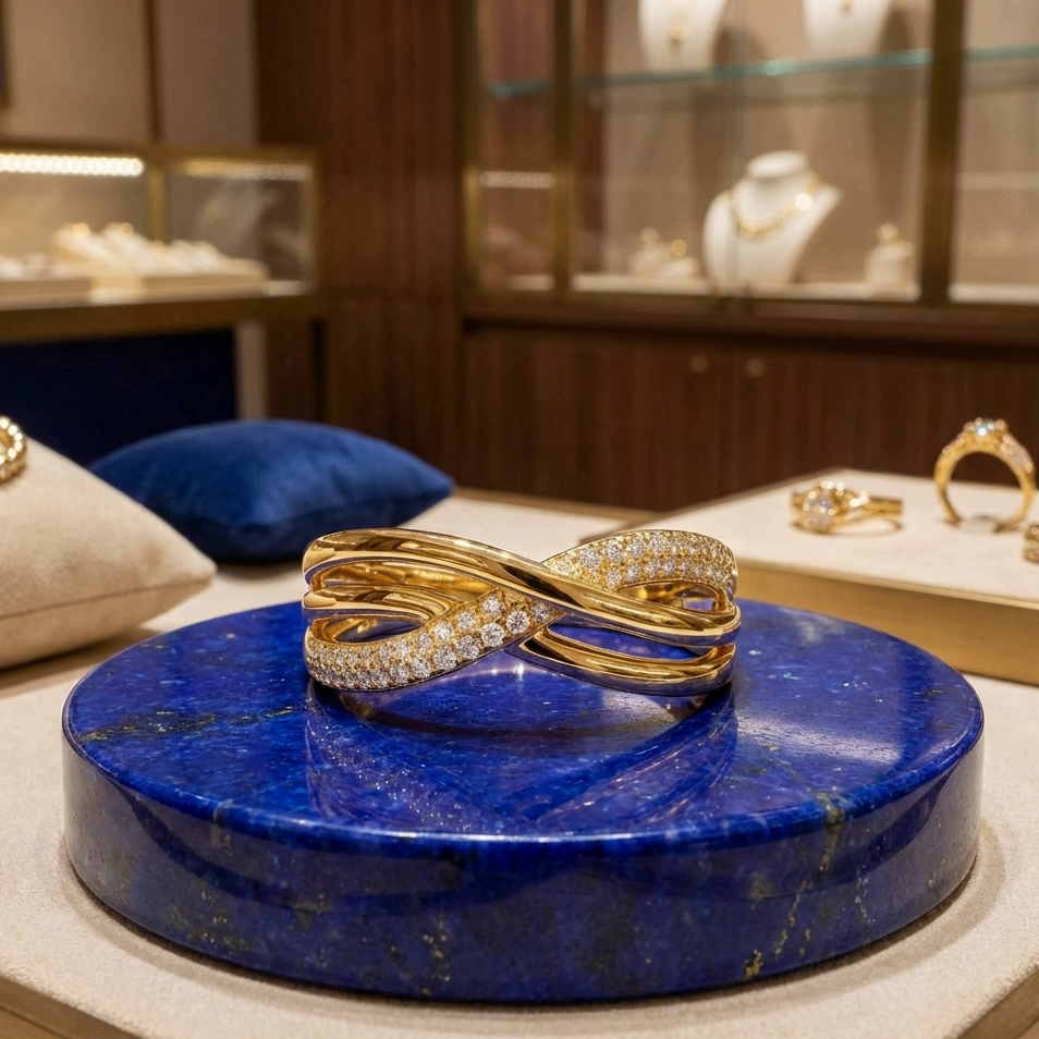 טבעת יהלומים גאומטרית