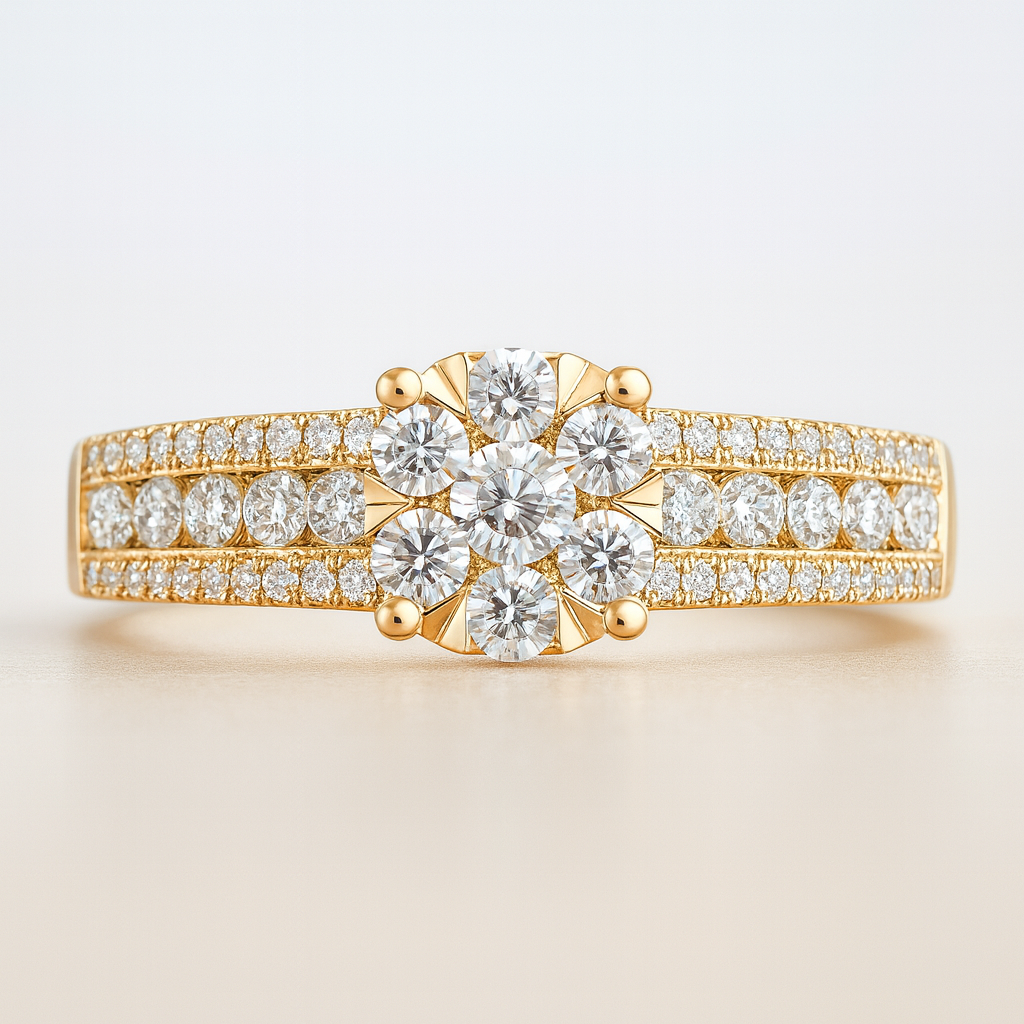 טבעת יהלומים מרשימה