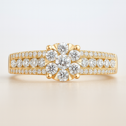 טבעת יהלומים מרשימה