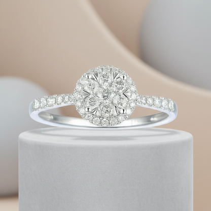 טבעת יהלומים אלגנטית