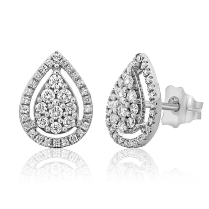 עגיל יהלומים טיפה 162531