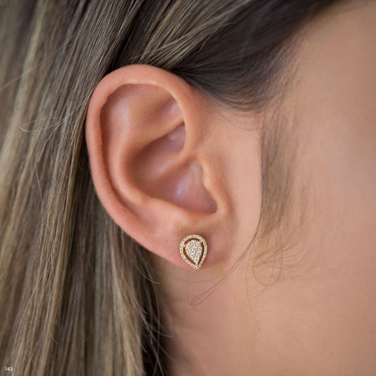 עגיל יהלומים טיפה 162531