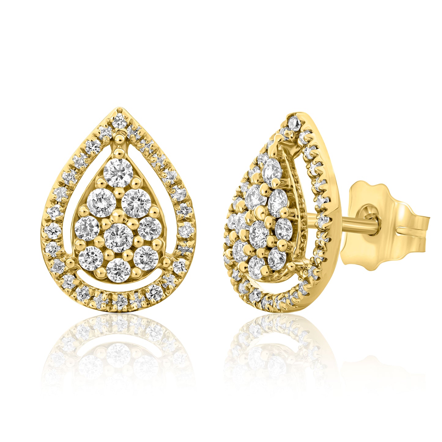 עגיל יהלומים טיפה 162531