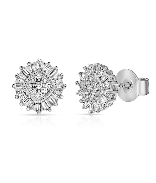 עגילי צמוד יהלומים 203501