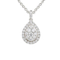תליון necklace עם יהלום טיפה מבריקה