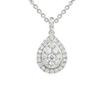 תליון necklace עם יהלום טיפה מבריקה