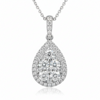 צמיד תליון טיפה אלגנטי מעוטר ביהלומים מנצנצים.