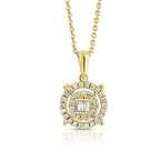 שרשרת עם תליון זהב עם יהלומים דקורטיביים