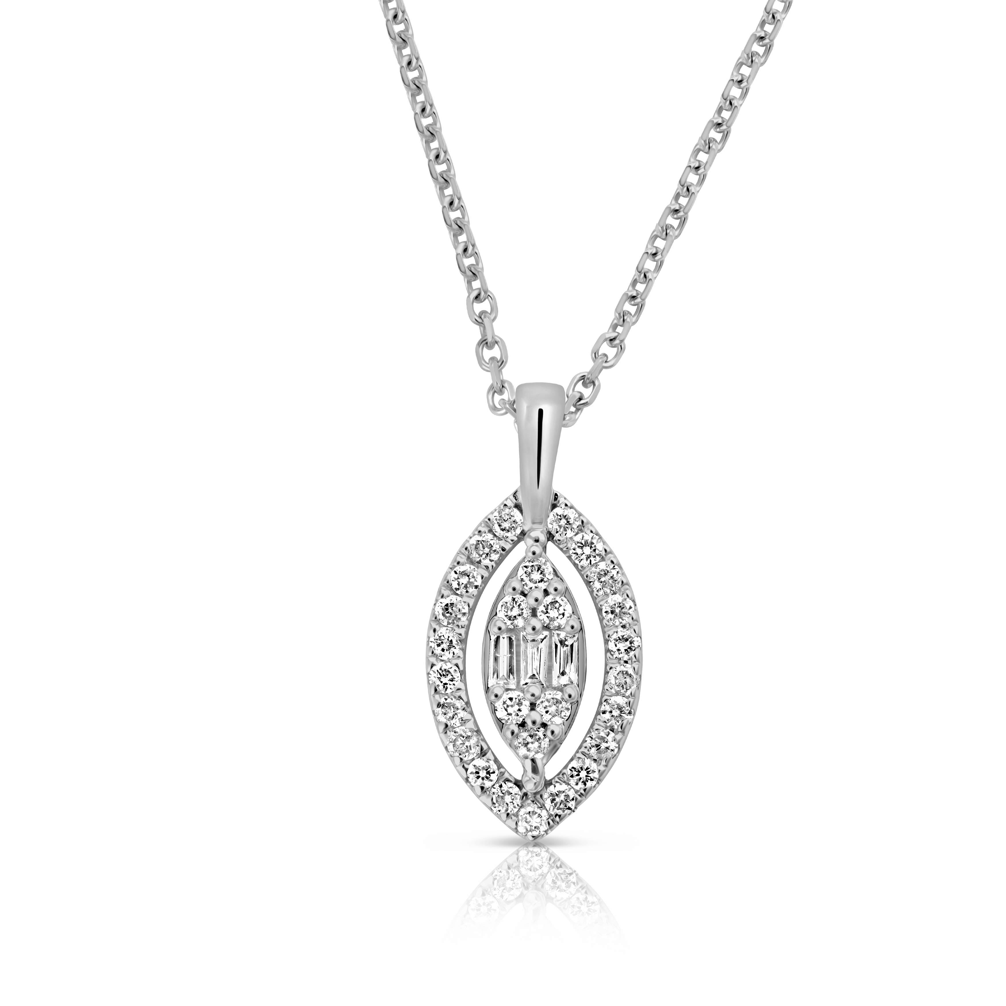 שרשרת תליון כסף עם עיצוב אליפטי ואבני חן דקורטיביות