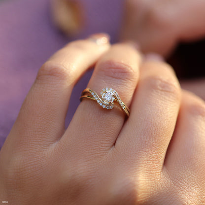 טבעת יהלום יין ויאנג