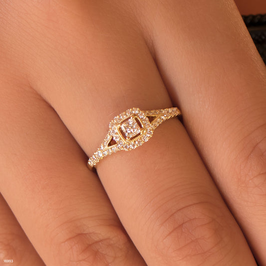 טבעת יהלום 27348