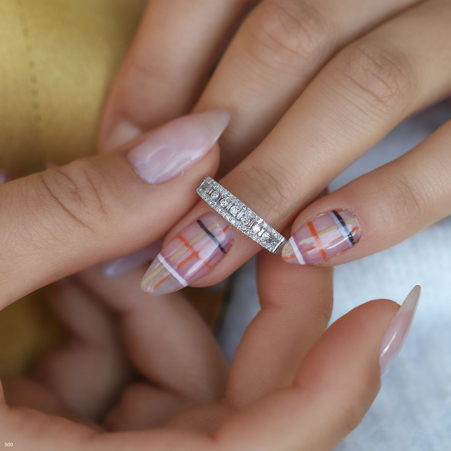 טבעת מעוצבת 55 יהלומים 204329