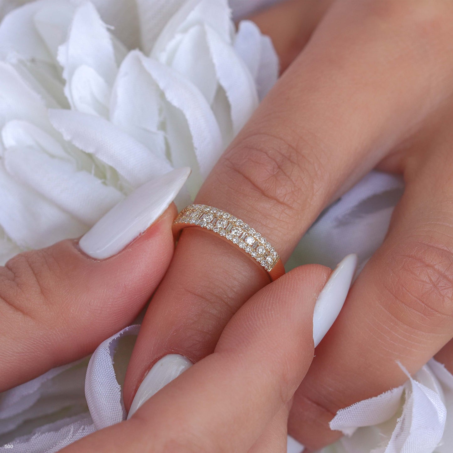 טבעת מעוצבת 55 יהלומים 204329