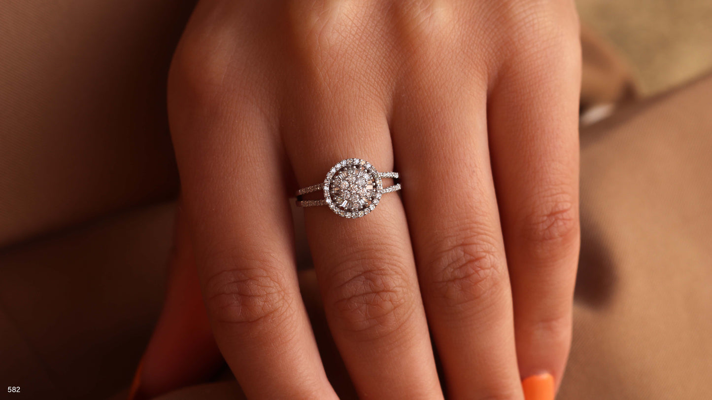 טבעת יהלום 153981