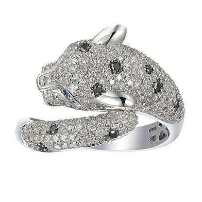 טבעת נמר יהלומים מיוחדת