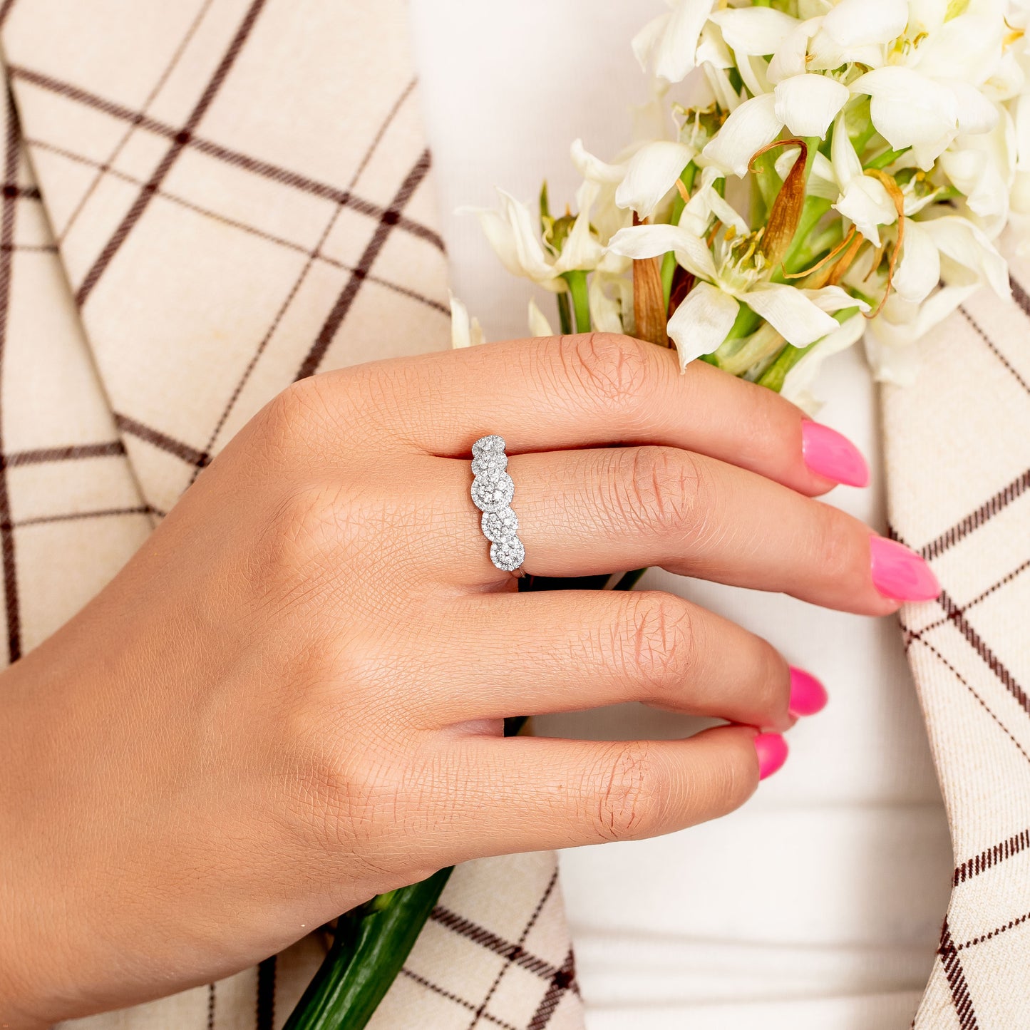 טבעת יהלומים 203345