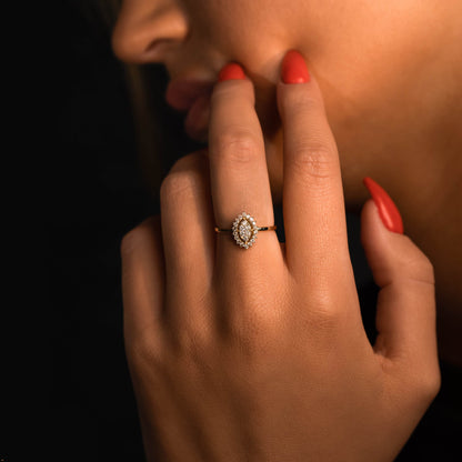 טבעת יהלום אובאל 169804