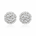 Diamond Cluster Stud Earrings