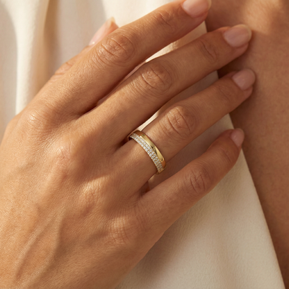 טבעת יהלום זהב מדהימה