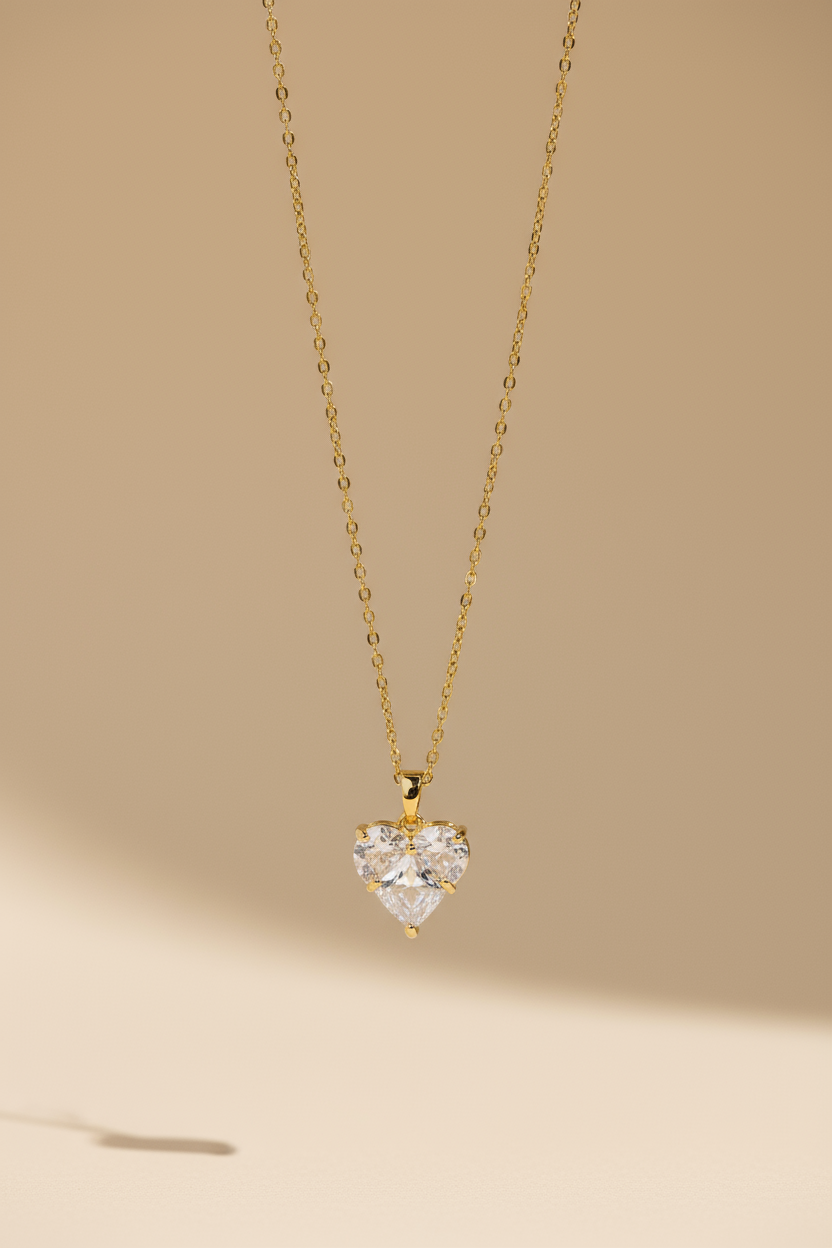 Necklace matching ring photography style