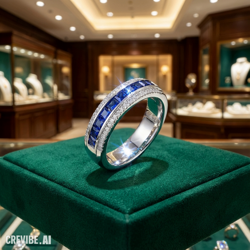 טבעת ספיר יהלומים