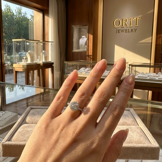 טבעת יהלומים אלגנטית